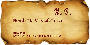 Novák Viktória névjegykártya